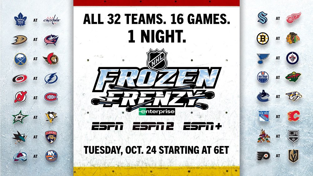 A Look Ahead to Tomorrow’s NHL Frozen Frenzy The NHL Zone